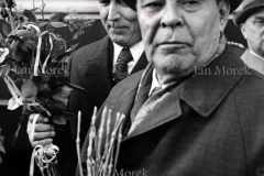 Leonid Breżniew i Edward Gierek. Przybycie delegacji ZSRR na obrady Paktu Warszawskiego, 1974
